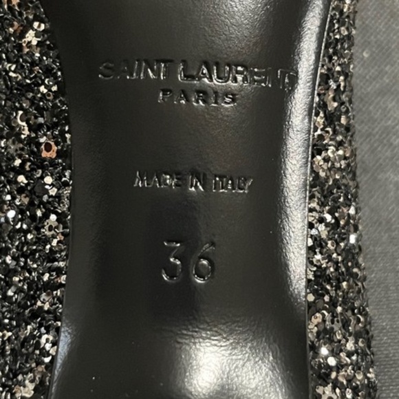 New Authentic SAINT LAURENT Glitter Pump - Picture 11 of 12